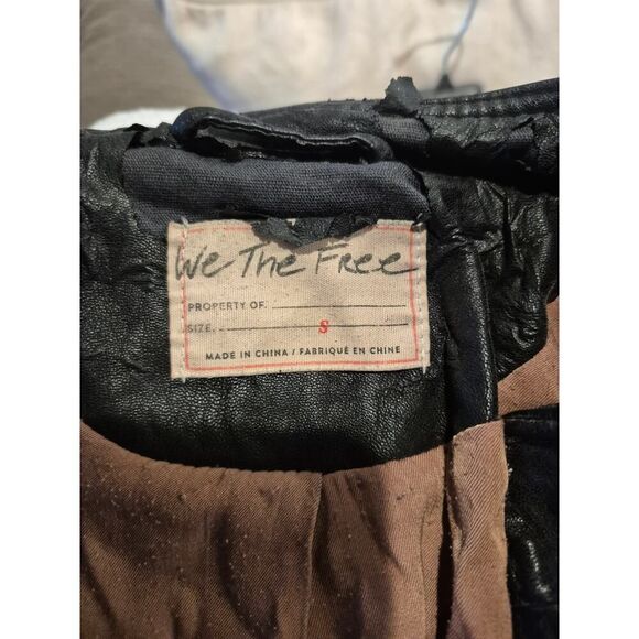 We The Free Black Leather Jacket - Picture 3 of 6
